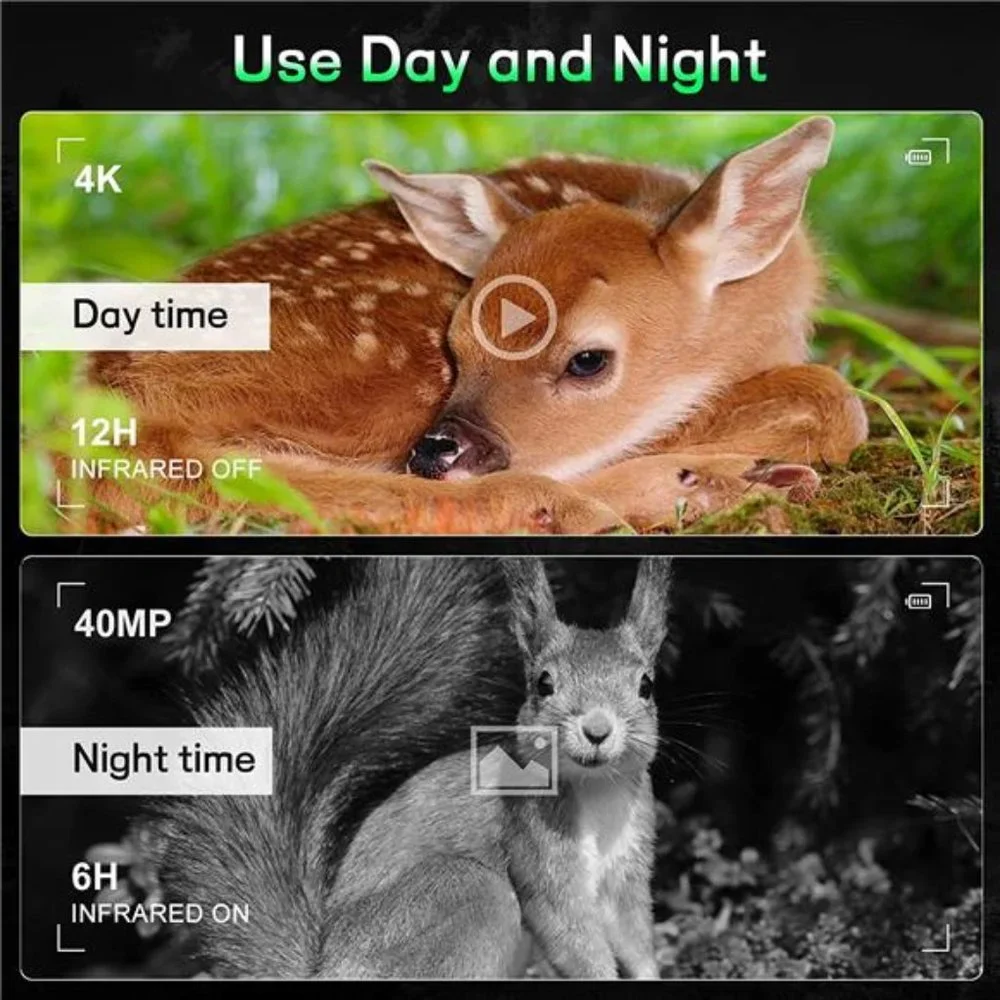 4K Night Vision Goggles, 4.5'' Screen Binoculars, 8X Digital Zoom